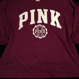 ‼️ SOLD ‼️VS PInK Campus Crew Pullover Maroon